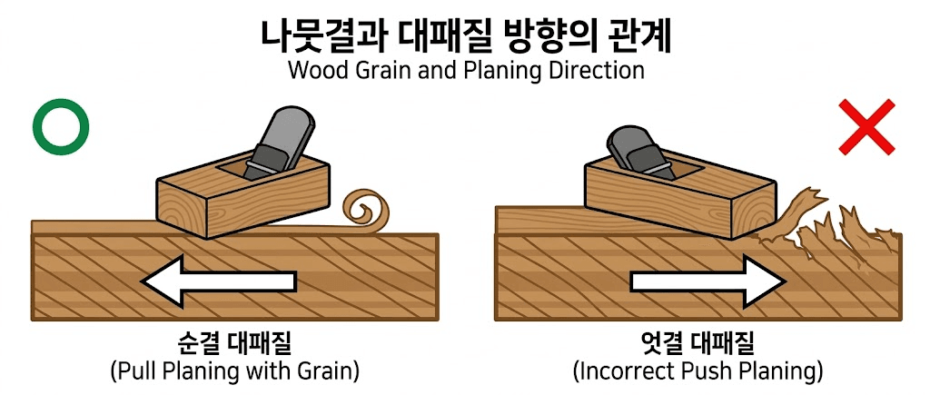 더명장 목공 취미반 2일차 - 대패질, 대패의 구조와 원리-6